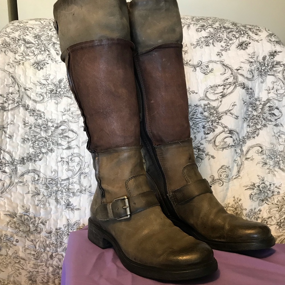 MJUS Leather Patchwork Boots